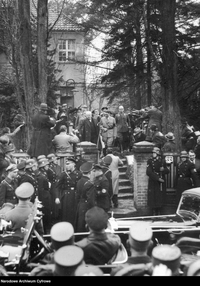 Adolf Hitler with General Karl Litzmann on his 85th birthday